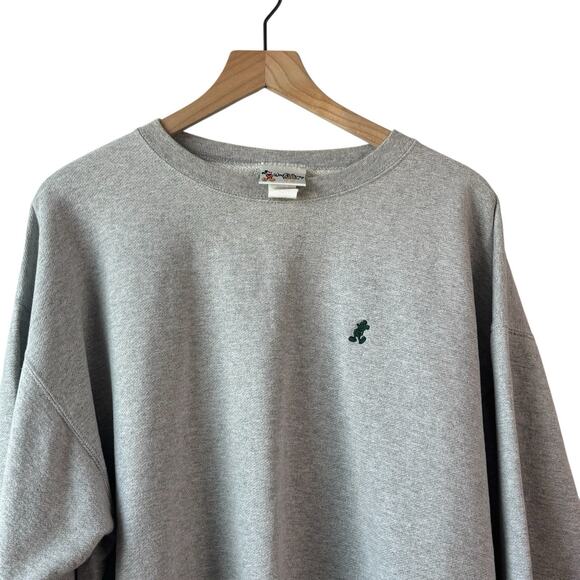 VTG Walt‎ Disney World Mickey Mouse Sweatshirt Men Large Gray Pullover USA L - Picture 4 of 7